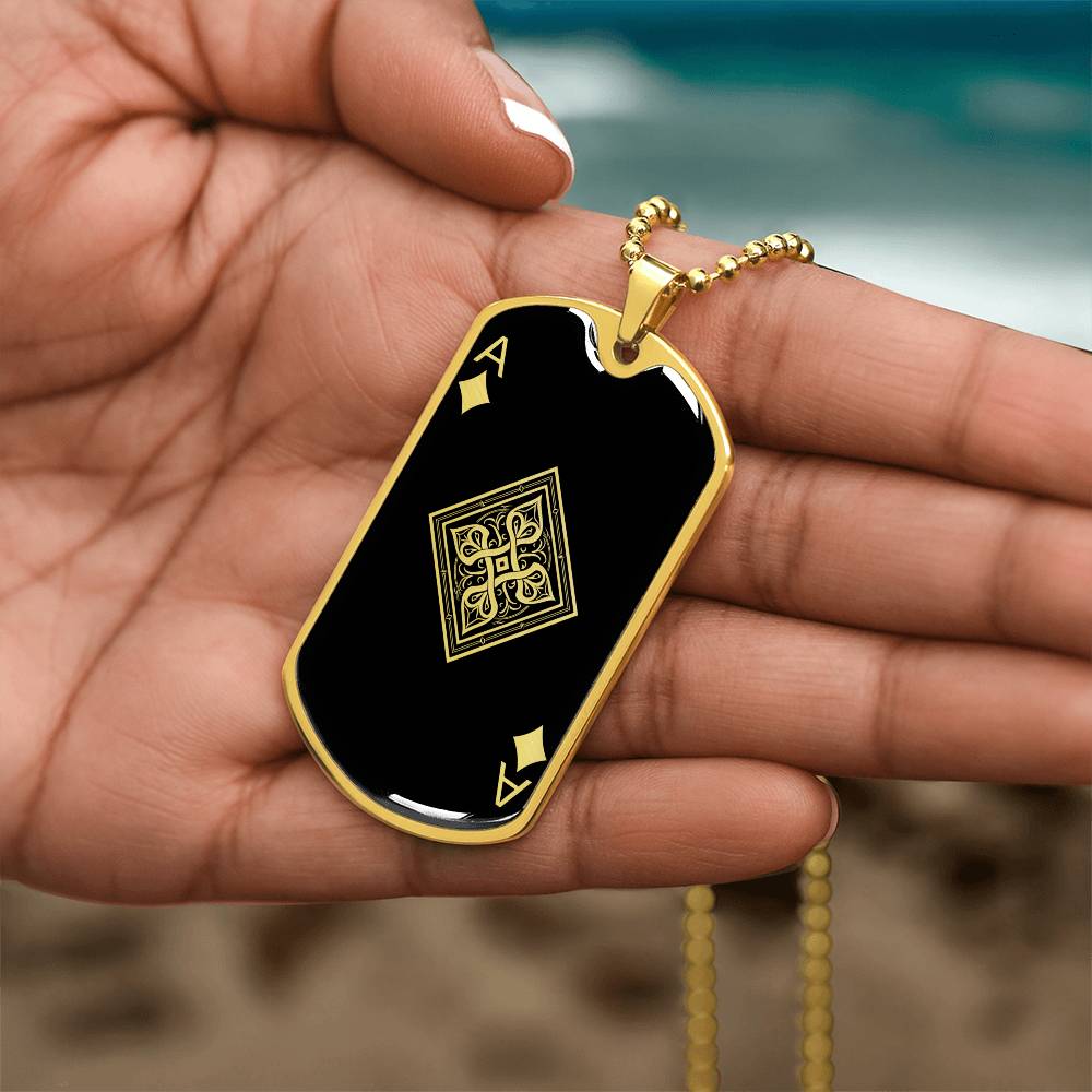 Personalized Ace of Diamonds Necklace