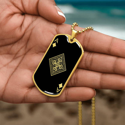 Personalized Ace of Diamonds Necklace