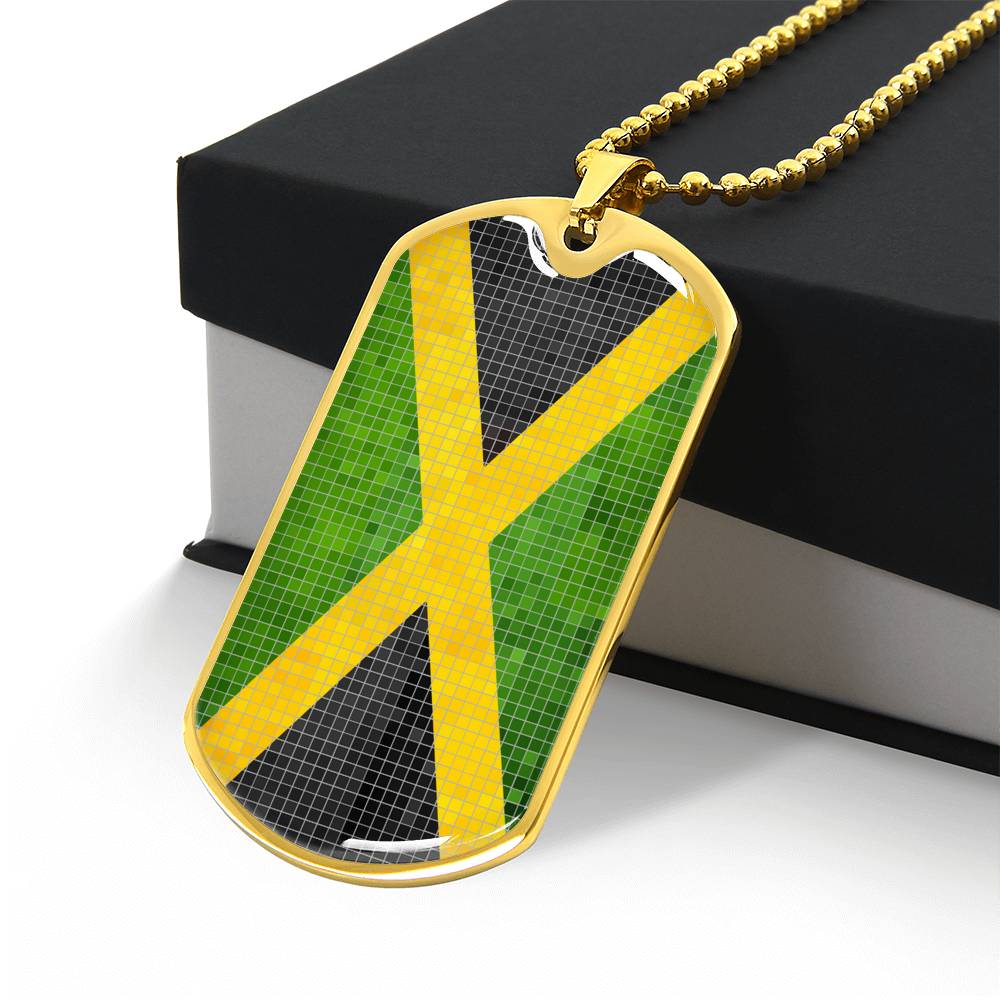 Personalized Flag of Jamaica Necklace