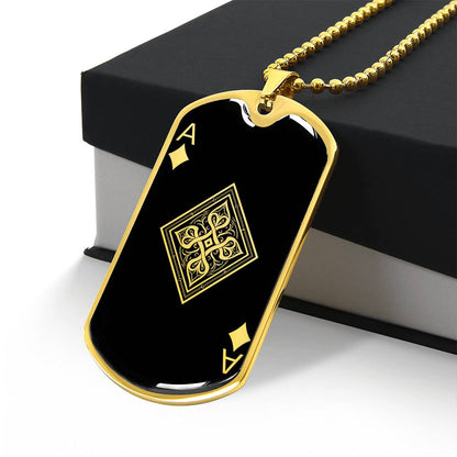 Personalized Ace of Diamonds Necklace