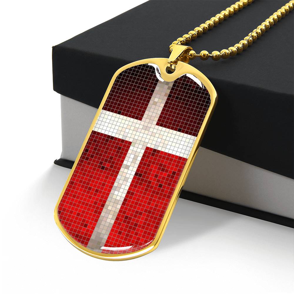 Personalized Flag of Denmark Necklace