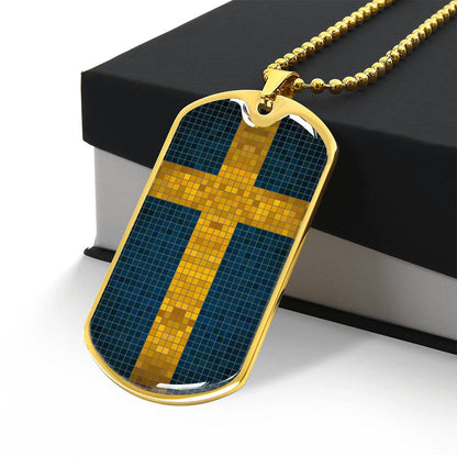 Personalized Flag of Sweden Necklace