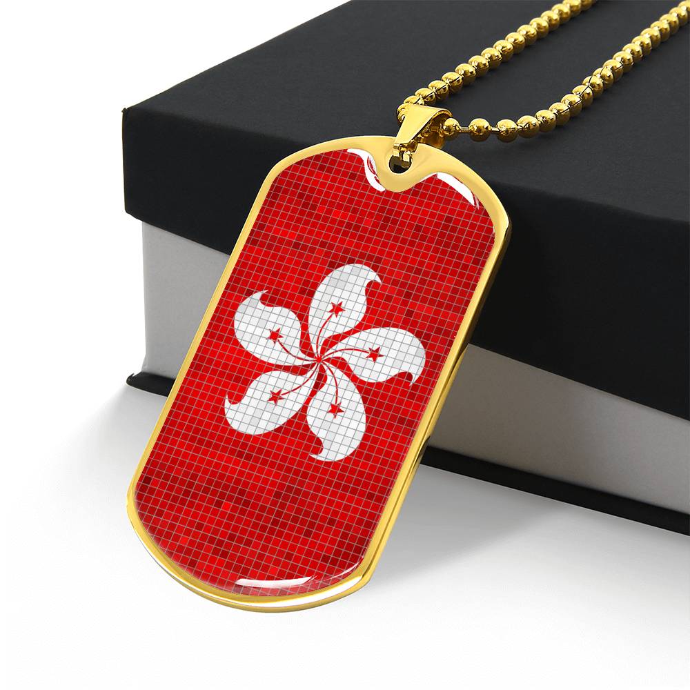 Personalized Hong Kong Flag Necklace