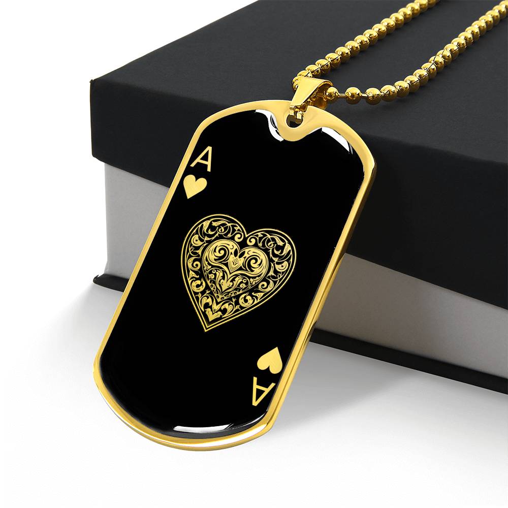 Personalized Ace of Hearts Necklace