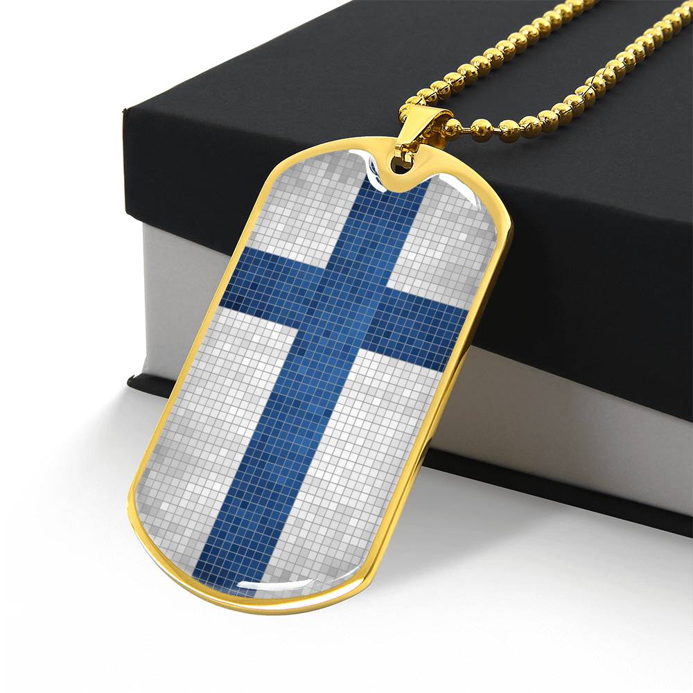 Personalized Flag of Finland Necklace