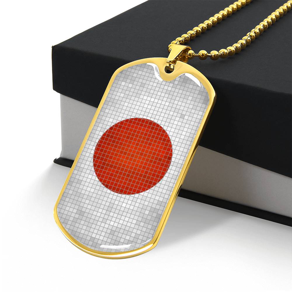 Personalized Japan Flag Necklace