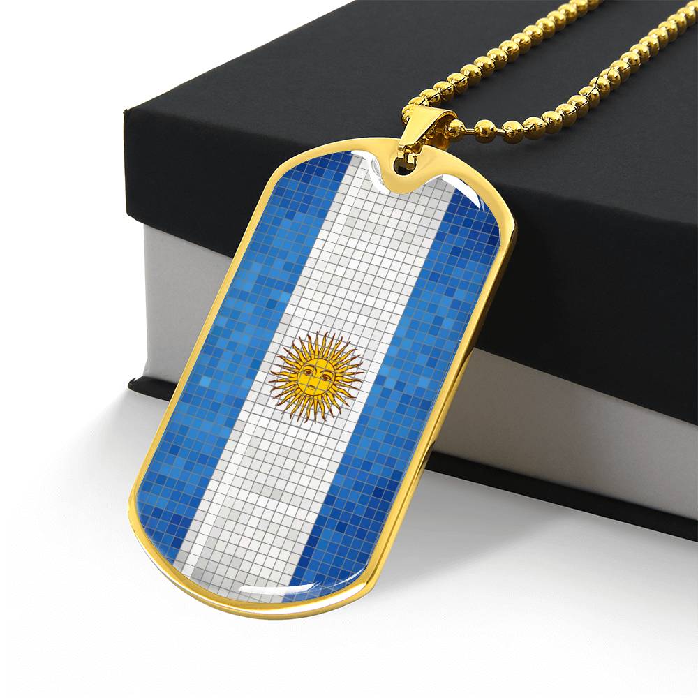 Personalized Argentina Flag Necklace
