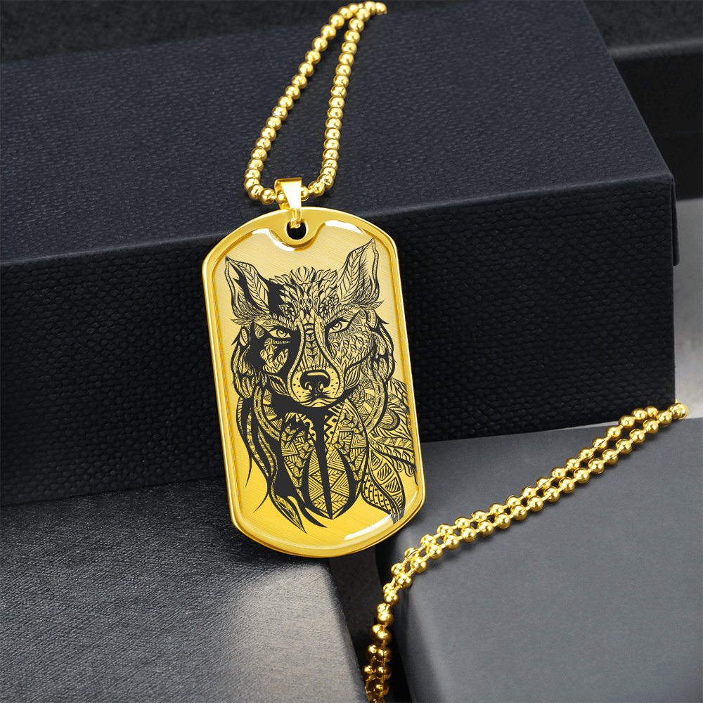 Grey Wolf Necklace - Wolf Pendant