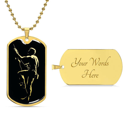 Personalized Rock Climbing Necklace