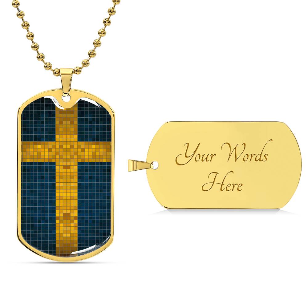 Personalized Flag of Sweden Necklace