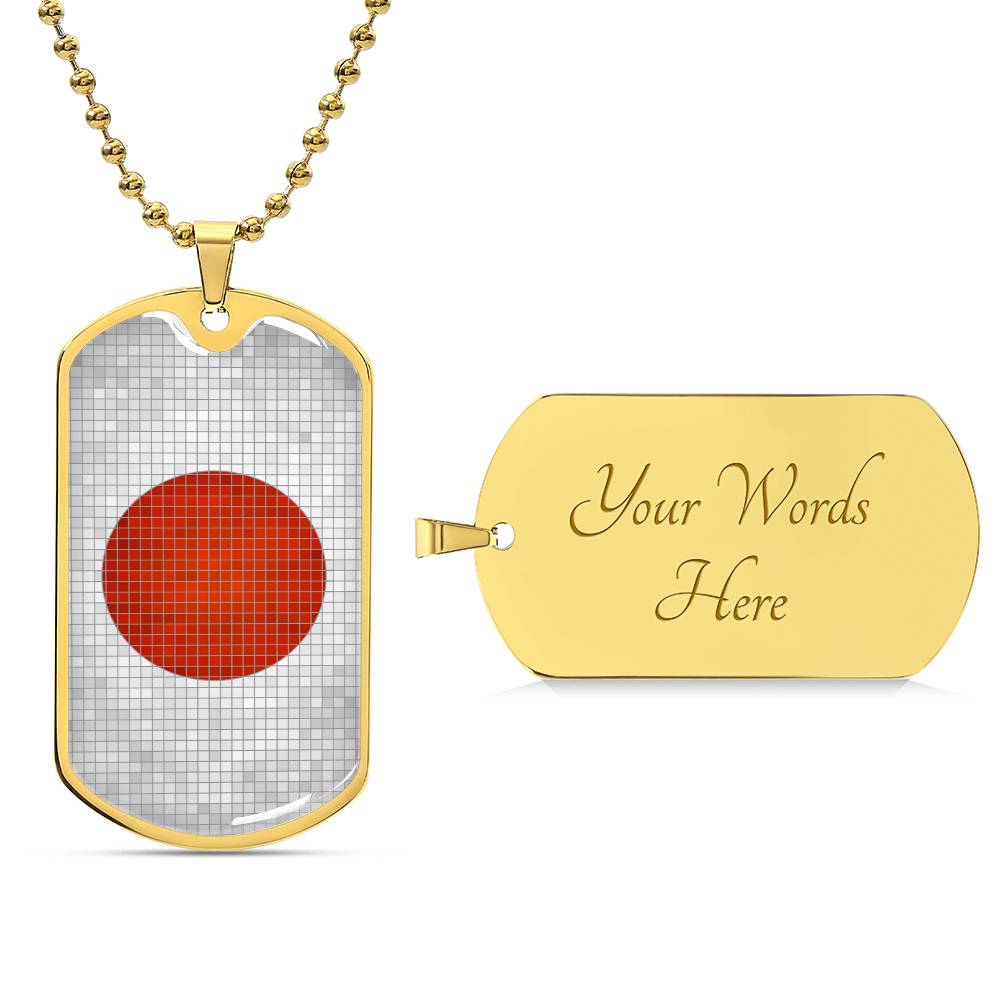 Personalized Japan Flag Necklace