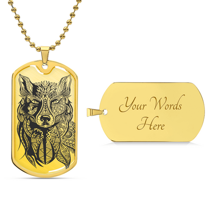 Grey Wolf Necklace - Wolf Pendant