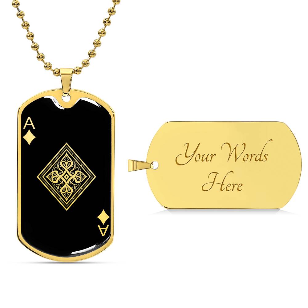 Personalized Ace of Diamonds Necklace