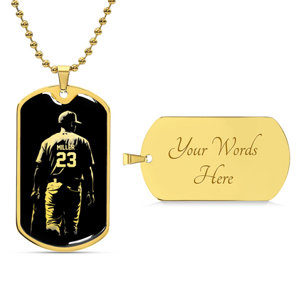 Personalized Baseball Necklace