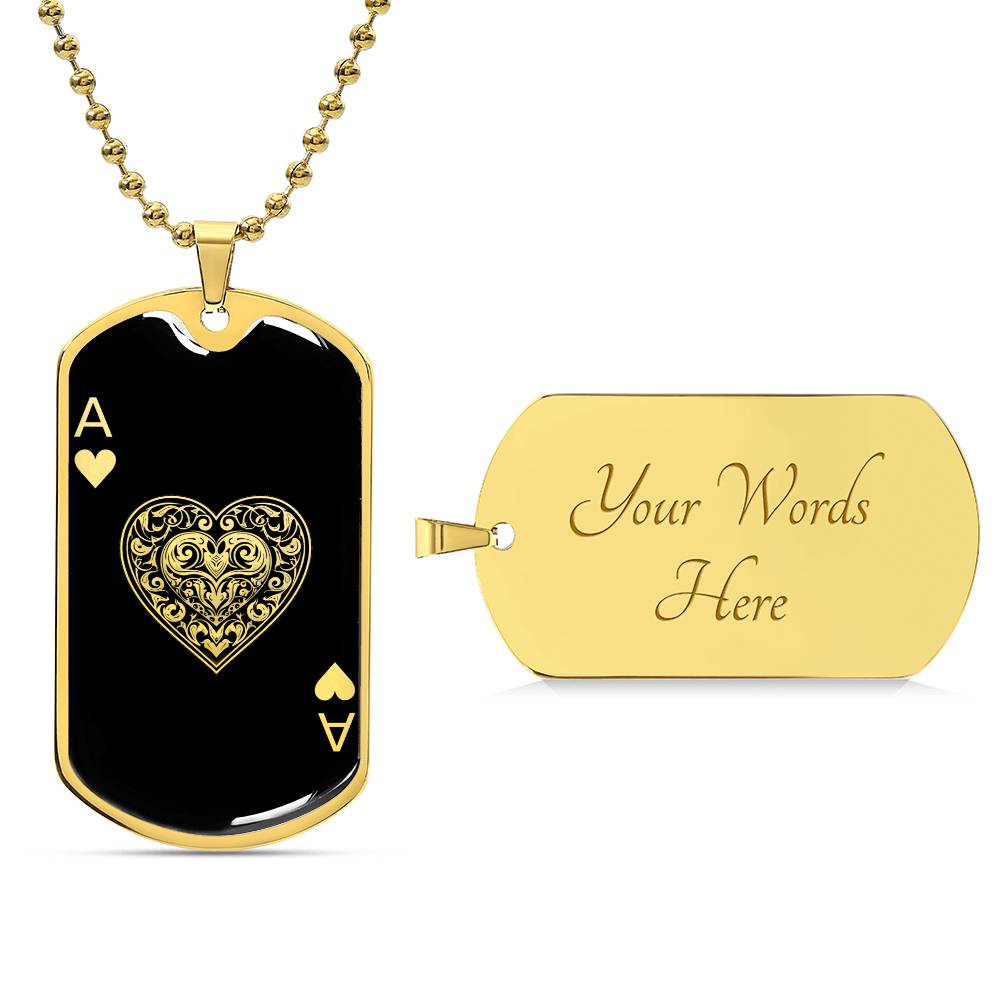 Personalized Ace of Hearts Necklace