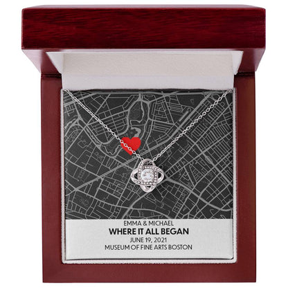 Valentine's Gift For Her - City Map Necklace