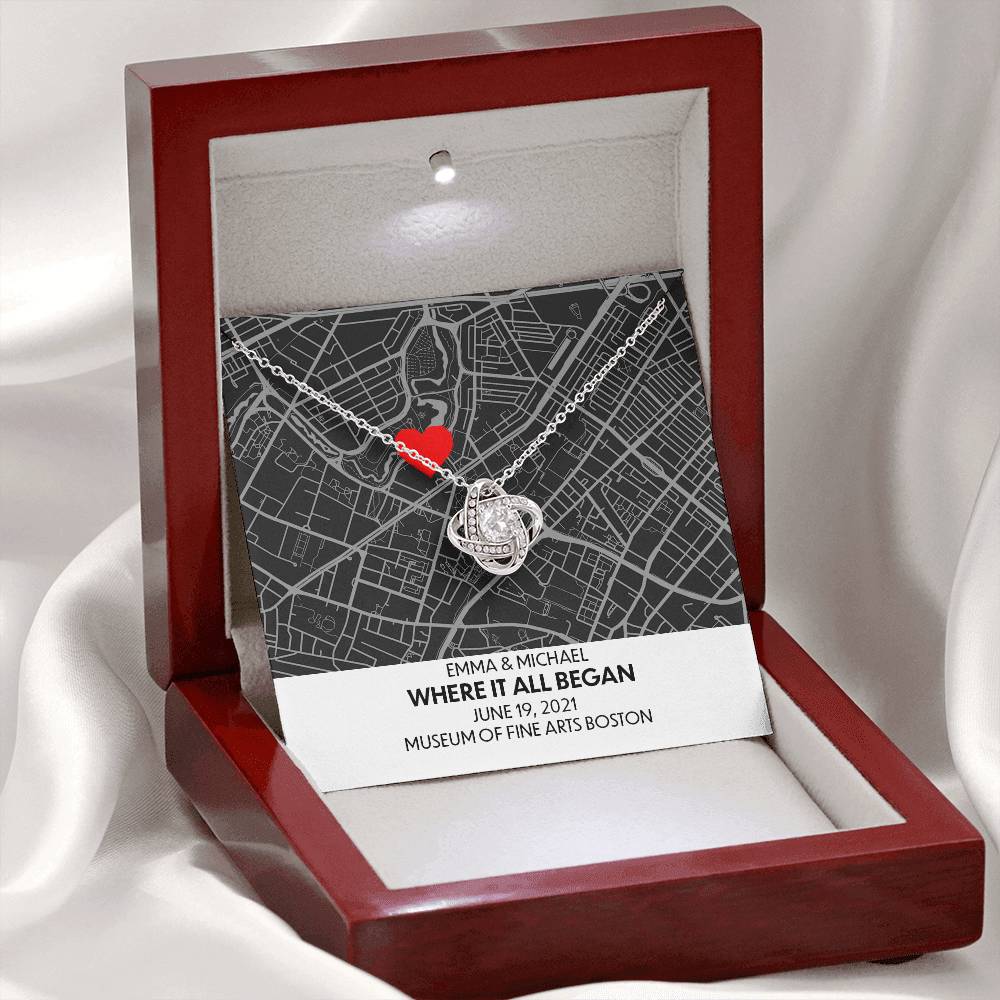 Valentine's Gift For Her - City Map Necklace