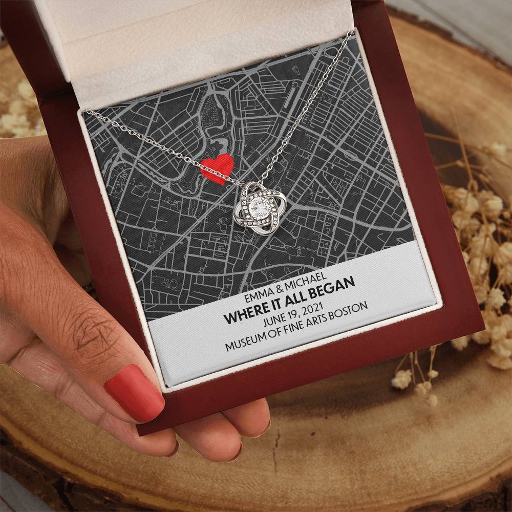 Valentine's Gift For Her - City Map Necklace