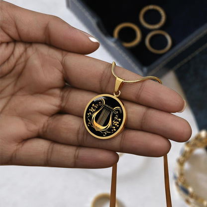 Personalized Lyre Necklace