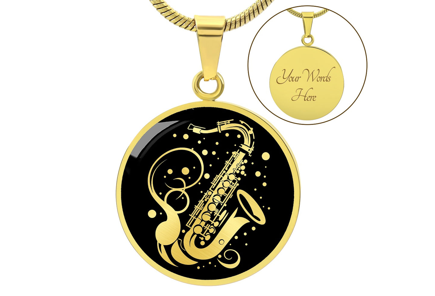 Personalized Saxophone Necklace