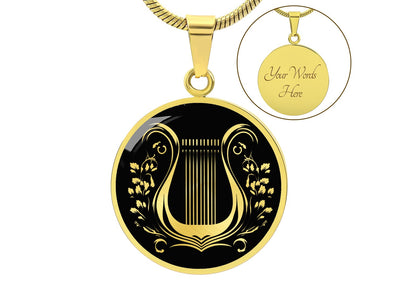 Personalized Lyre Necklace