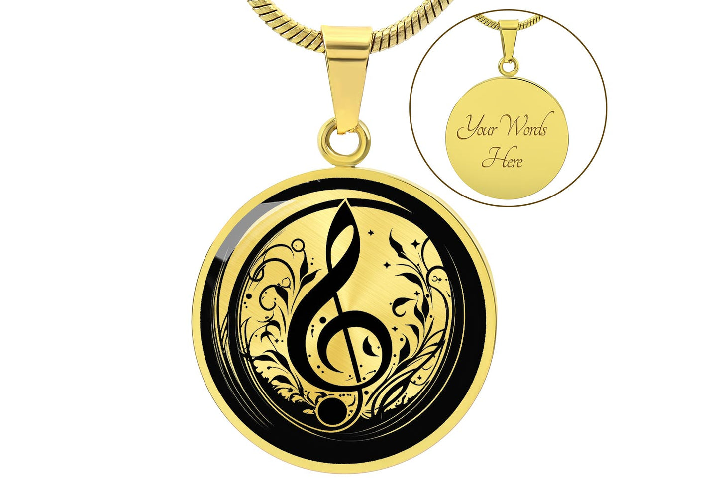 Persoanlized Music Note Necklace