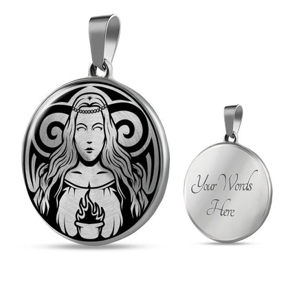 Brighid necklace - Celtic Hearth Goddess
