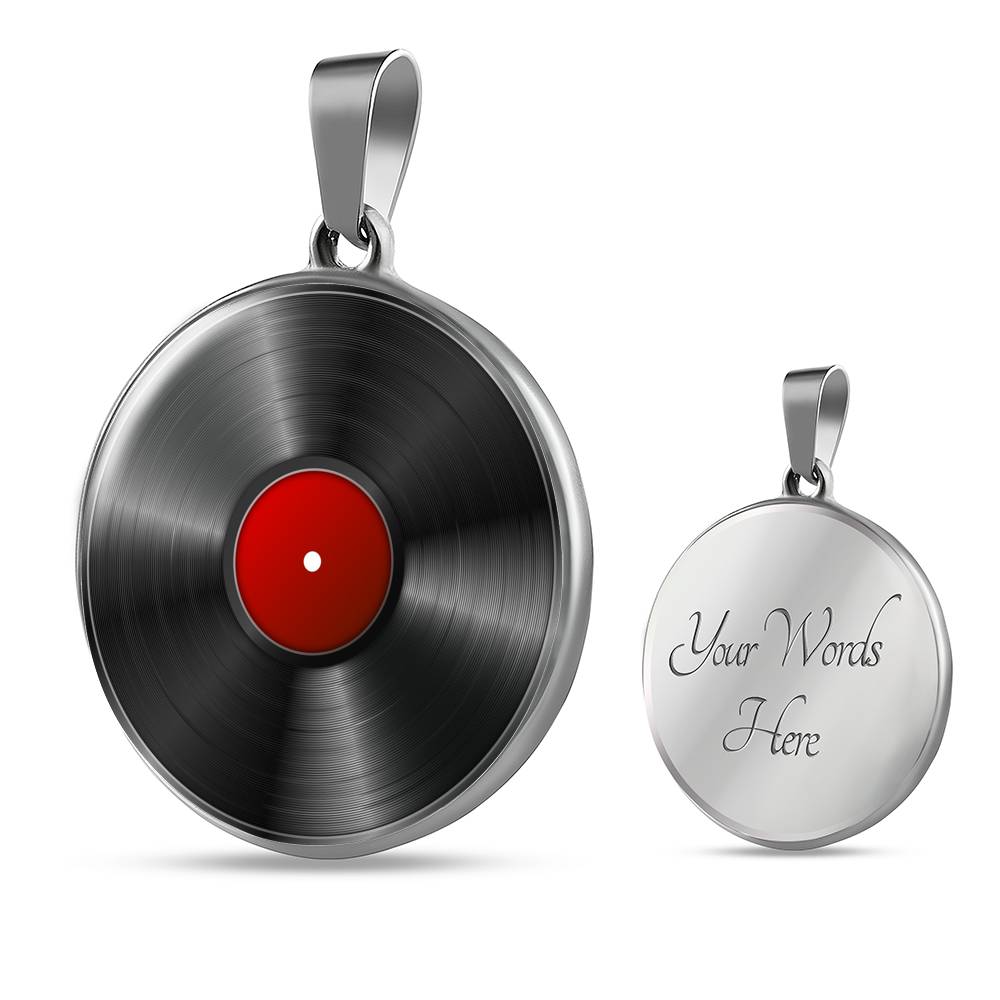 Vinyl Record Pendant - Retro music lover necklace