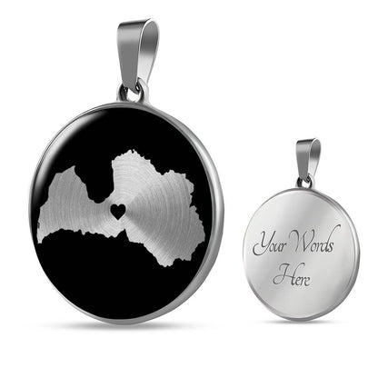 Latvia Necklace - Latvia Gift