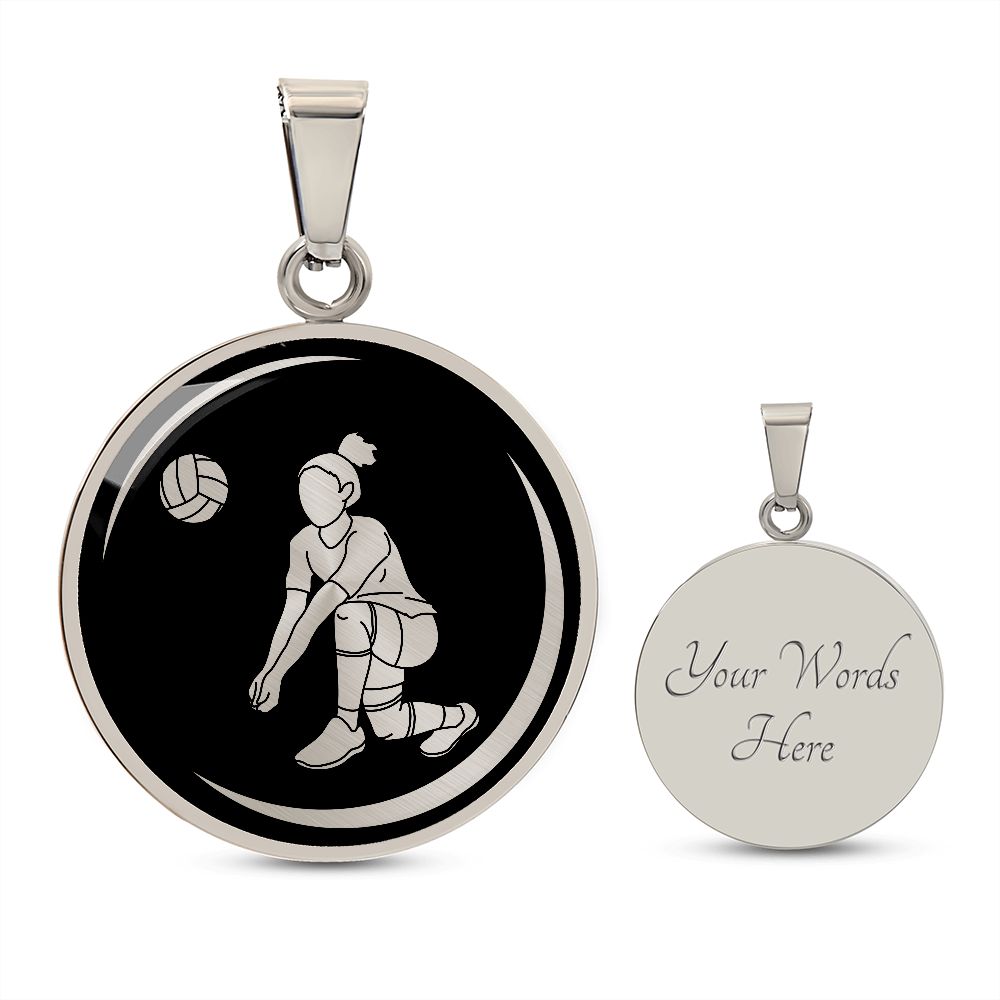 Woman Volleyball Necklace