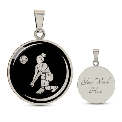 Woman Volleyball Necklace