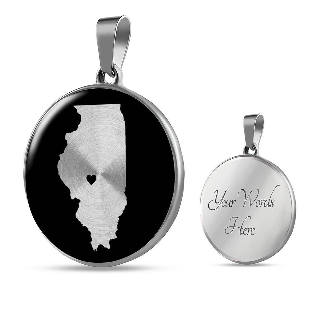 Illinois Necklace - Illinois Gift