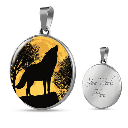 Moon & Wolf Necklace - Wolf Pendant