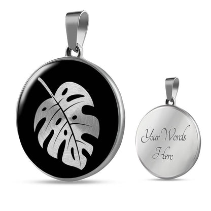 Personalized Monstera Leaf Necklace - Plant Lover Gift