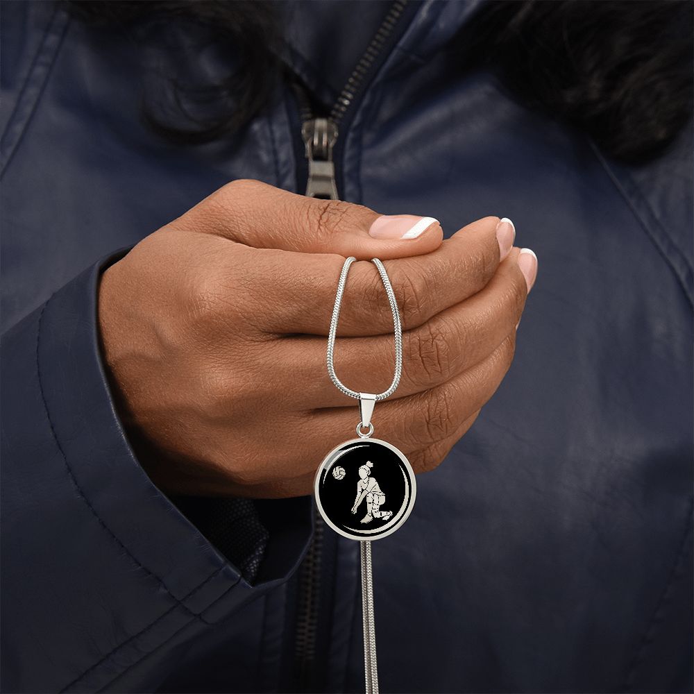 Woman Volleyball Necklace