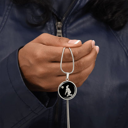 Woman Volleyball Necklace