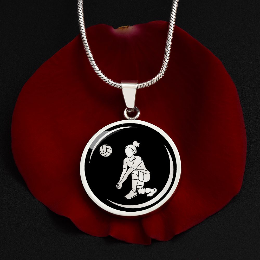 Woman Volleyball Necklace