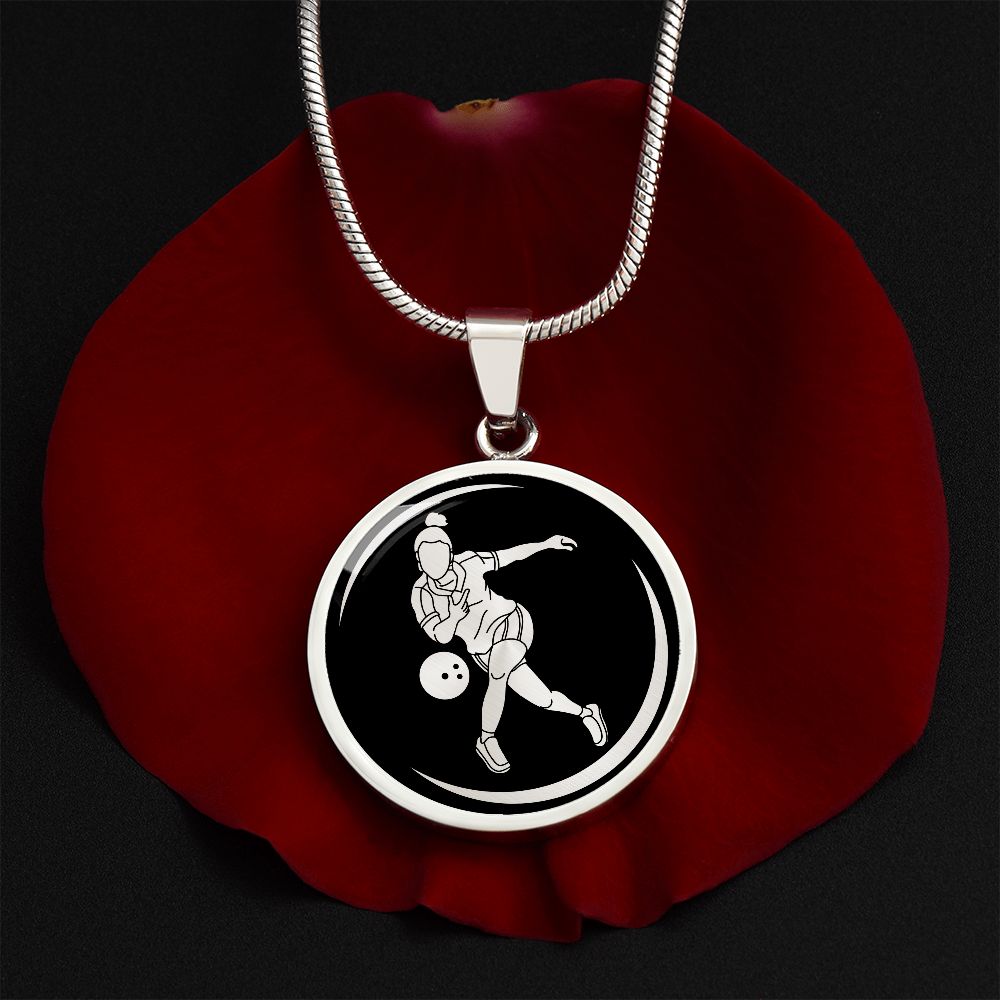 Woman Bowling Necklace
