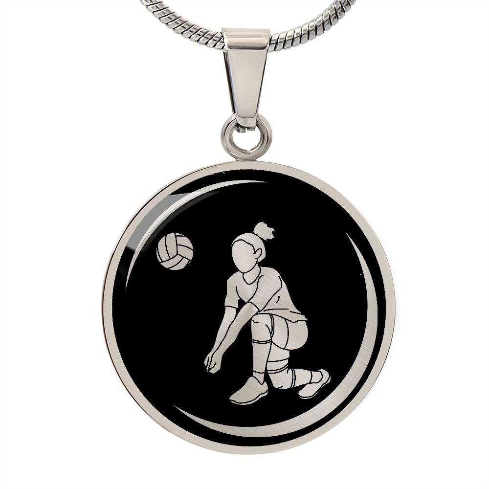 Woman Volleyball Necklace