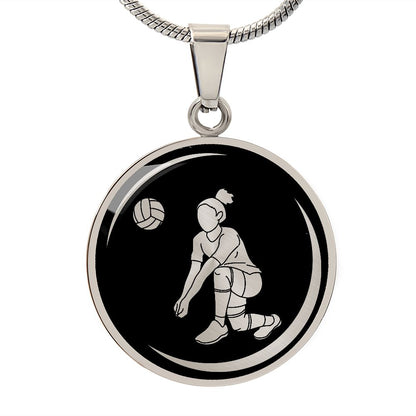 Woman Volleyball Necklace