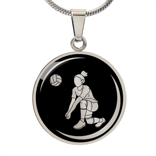 Woman Volleyball Necklace