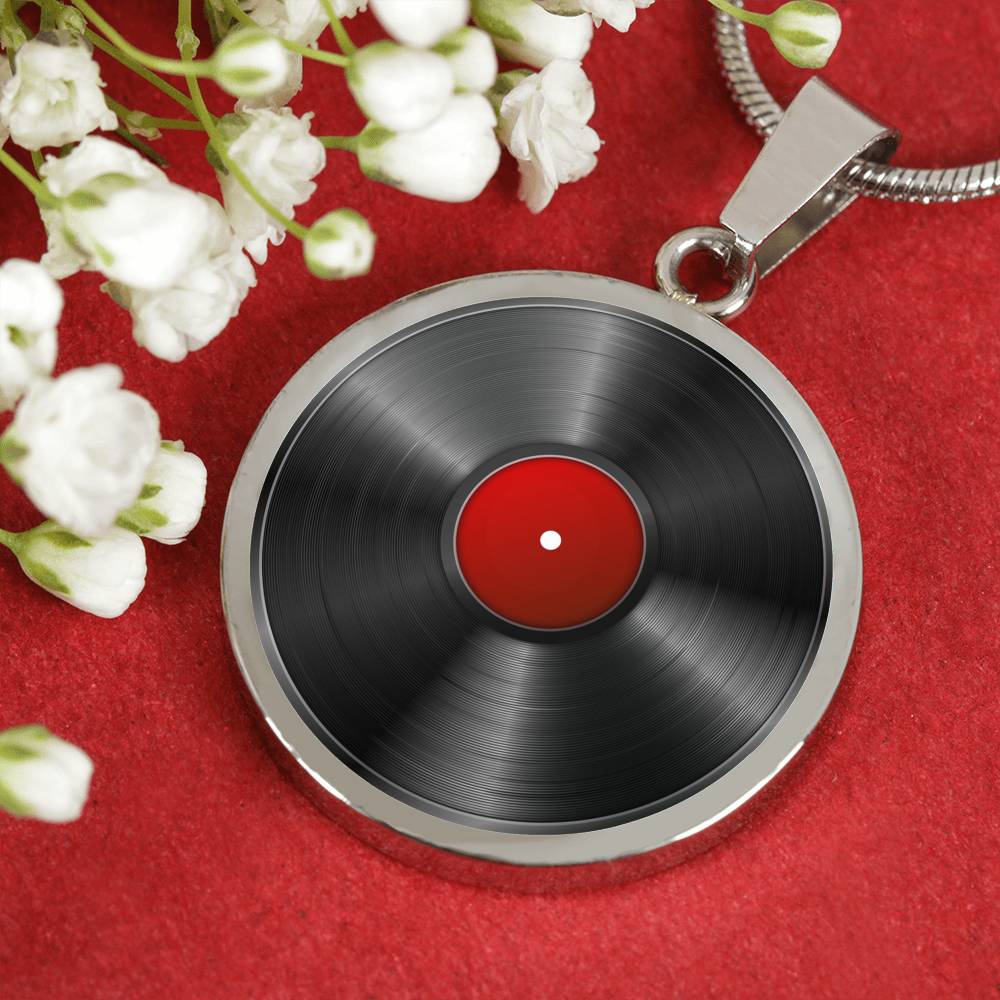 Vinyl Record Pendant - Retro music lover necklace