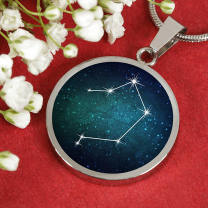 Libra Necklace - zodiac necklace, constellation necklace