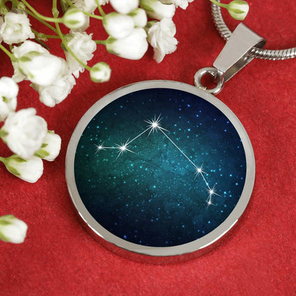 Aries Necklace - zodiac necklace, constellation necklace