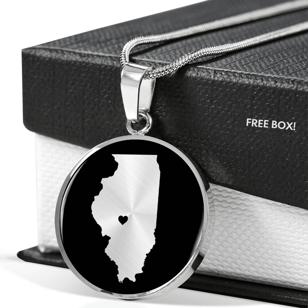 Illinois Necklace - Illinois Gift
