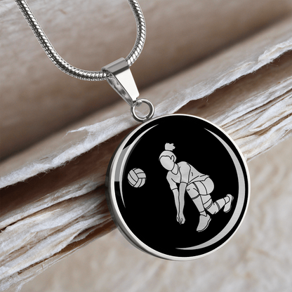 Woman Volleyball Necklace