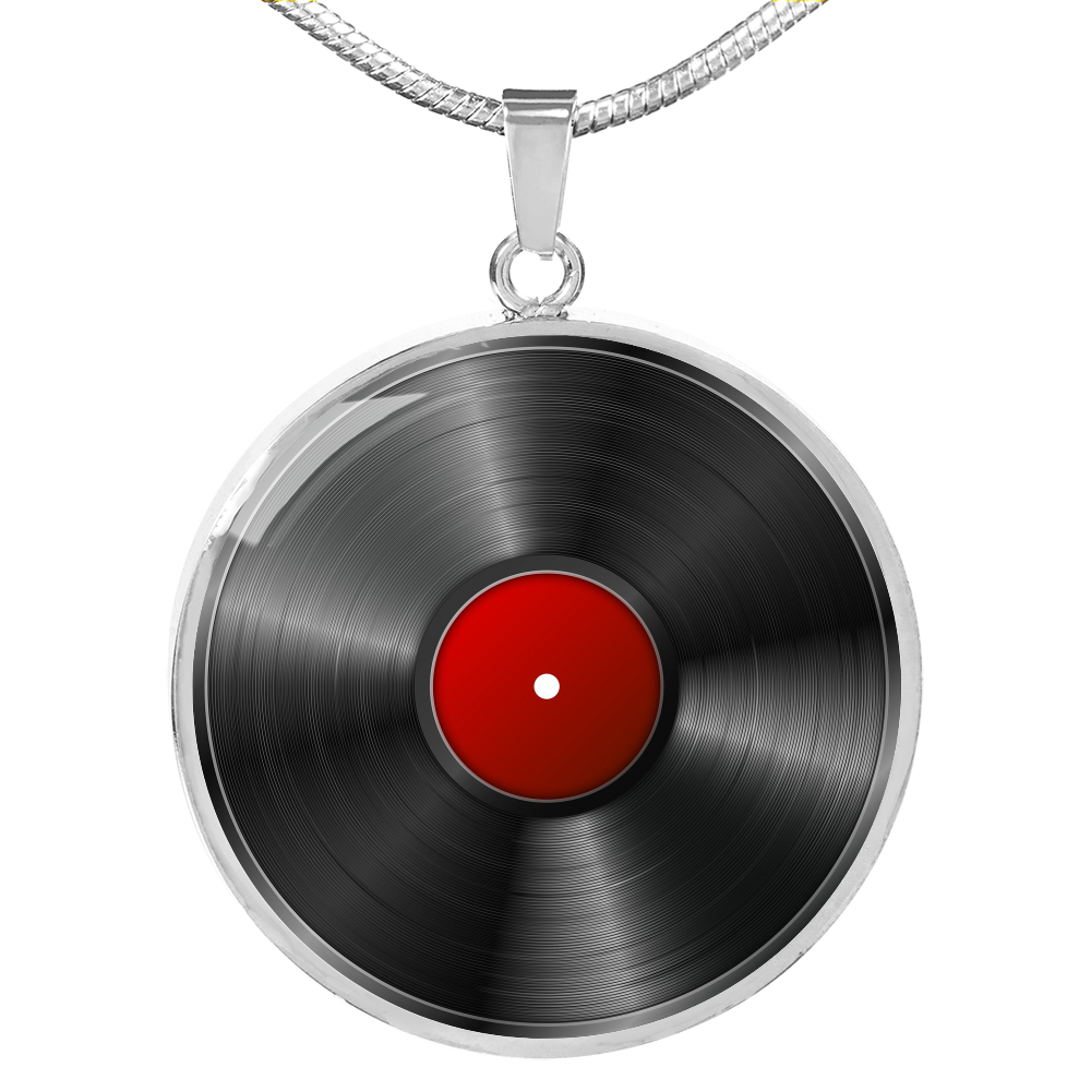 Vinyl Record Pendant - Retro music lover necklace