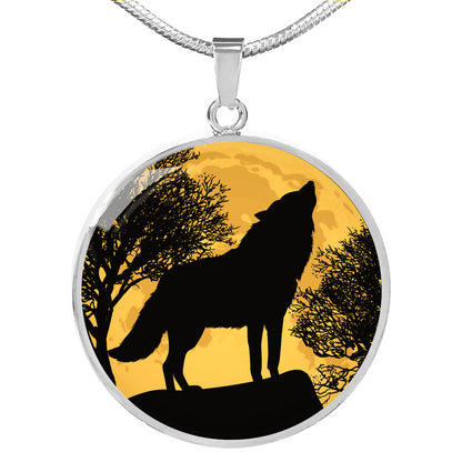 Moon & Wolf Necklace - Wolf Pendant