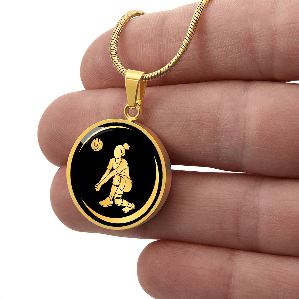 Woman Volleyball Necklace