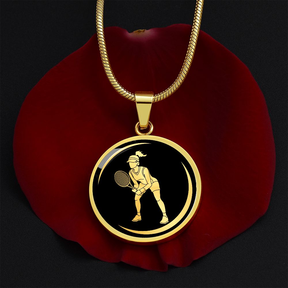 Woman Tennis Player Necklace